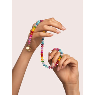 Collana Bloom Stones Acciao Placcato Oro