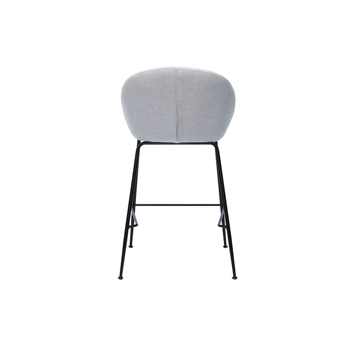 Tabourets de bar design tissu gris clair 65 cm (lot de 2) SHERU