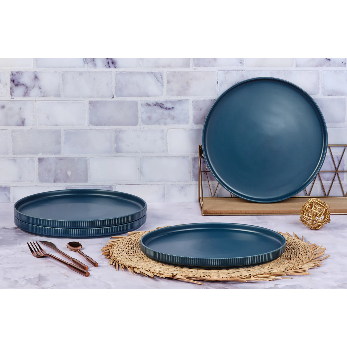 Assiette SCANDI Ø27,5cm - 4 pièces - Marine