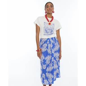 T-shirt con stampa posizionale boho