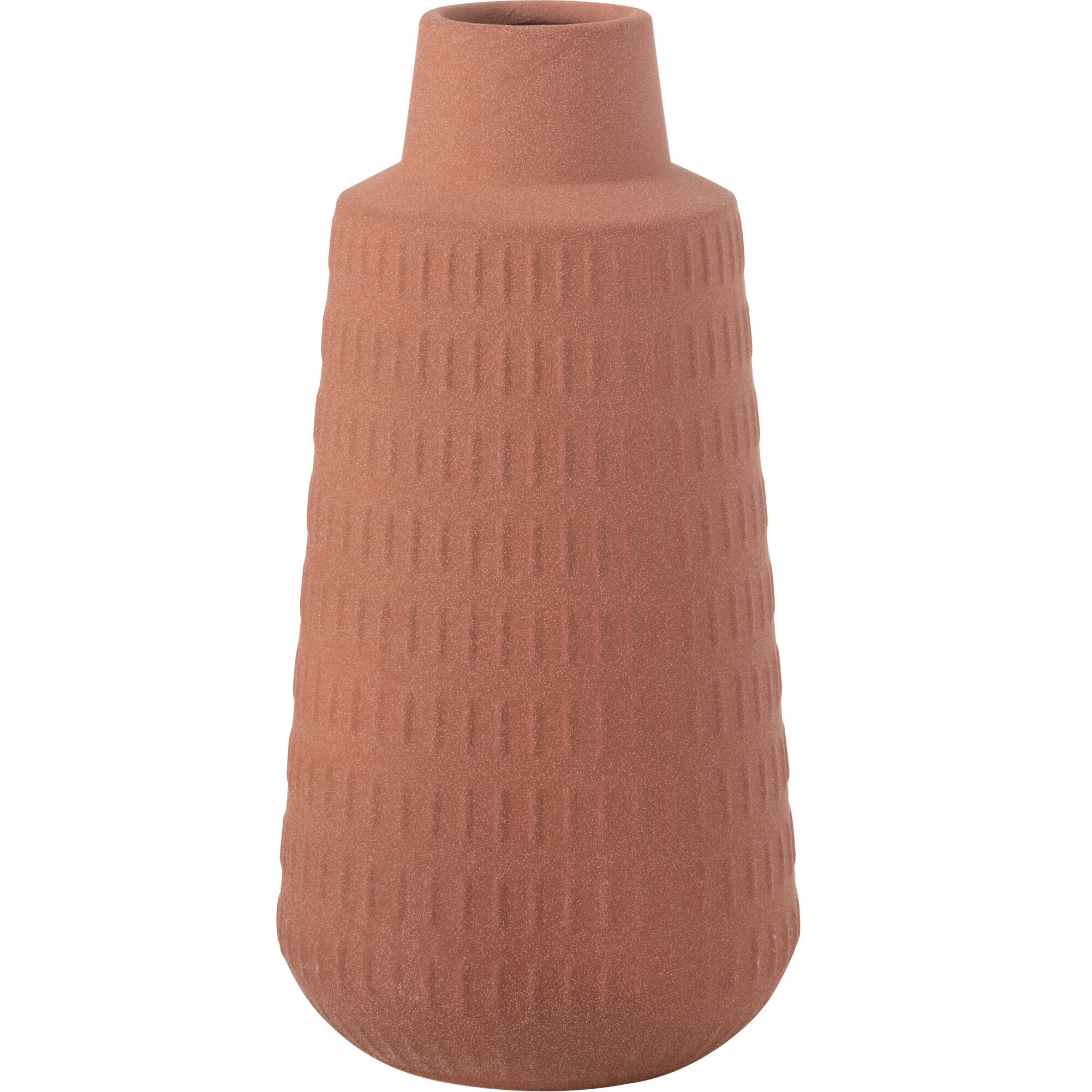J-Line vase Ria Sculpte - porcelaine - terracotta - large - 31 cm de hauteur