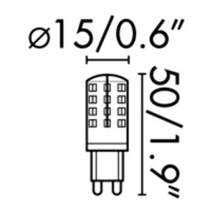 Lampadina G9 LED 3,5W 2700K 350LM