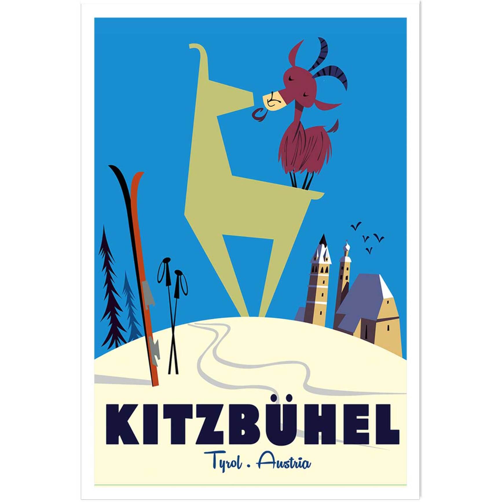 Poster de bisous de kitzbuhl Affiche seule