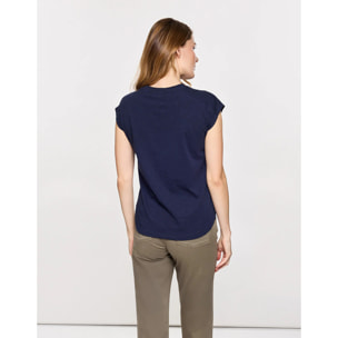 Camiseta Estampada Azul Marino - Freya