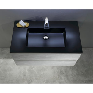 Tomasucci Mobile bagno WILLY BLACK CEMENT 90 multicolore