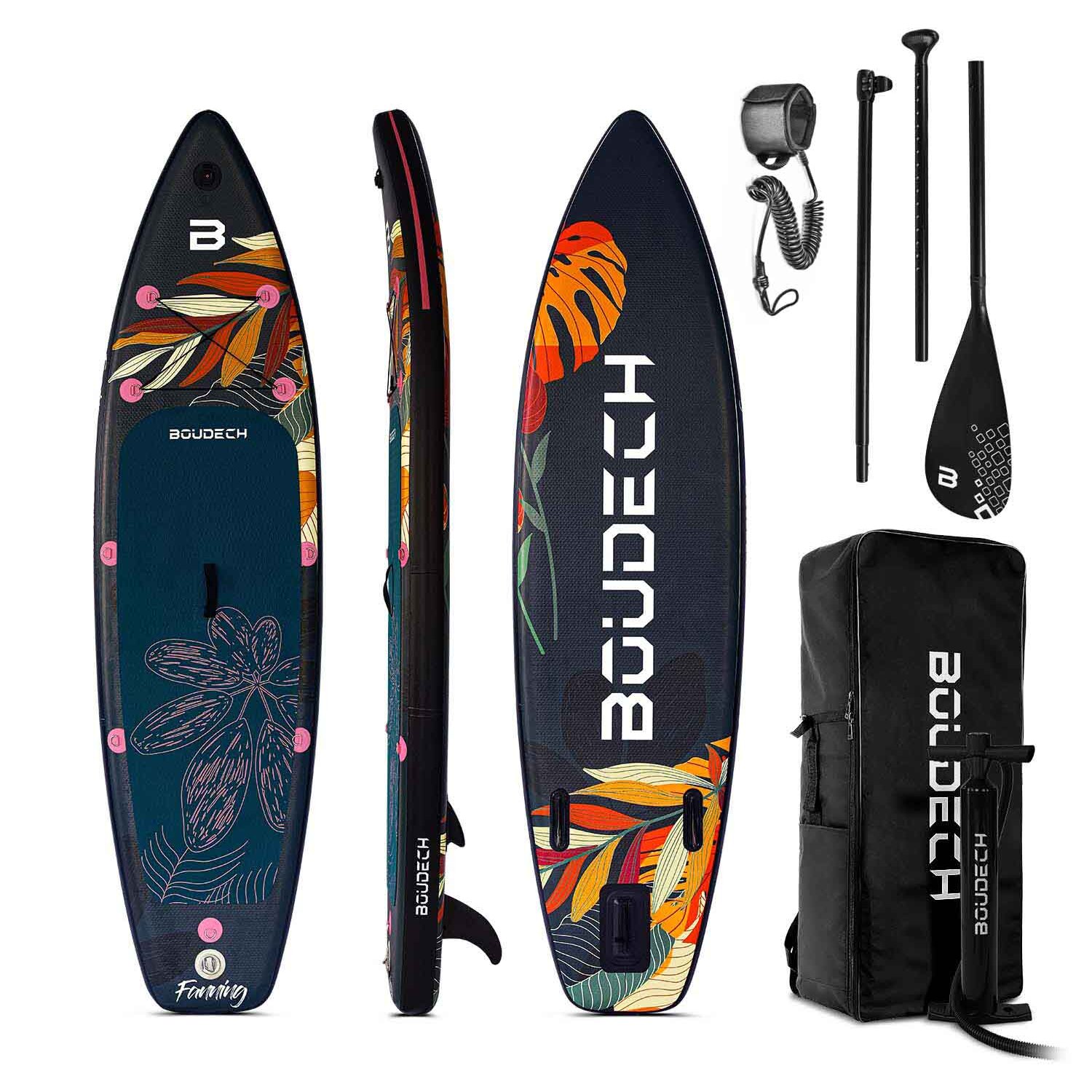 Stand Up Paddle Board Flatwater/Touring - Tavola da SUP gonfiabile 300X75X15 cm con pagaia regolabile, cavigliera, gonfiatore, kit riparazione e borsa da trasporto. Peso Max 140kg