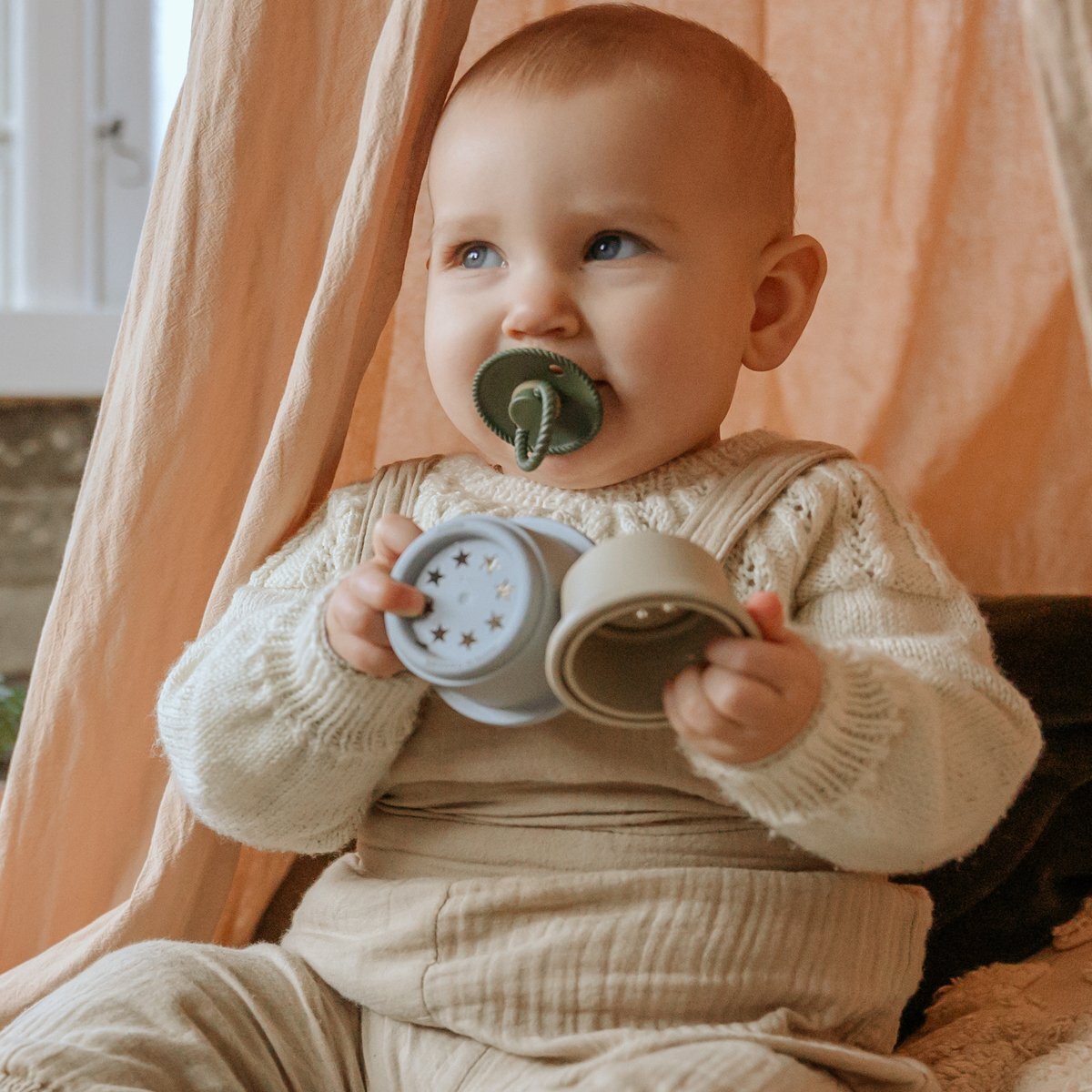 Frigg Pack 2 Chupetes Block Silicona Rope