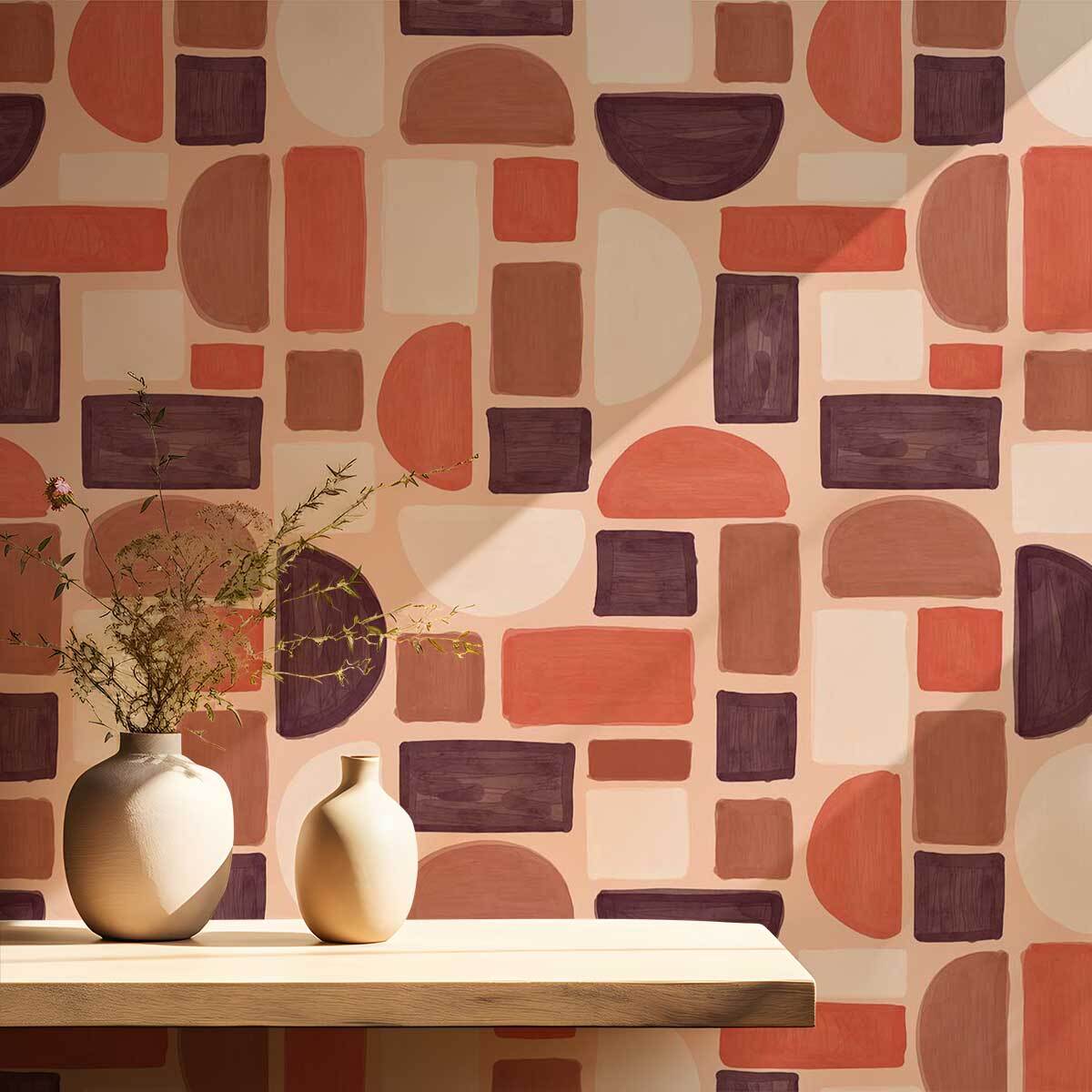 Papier peint panoramique Terracotta nebula  Intissé