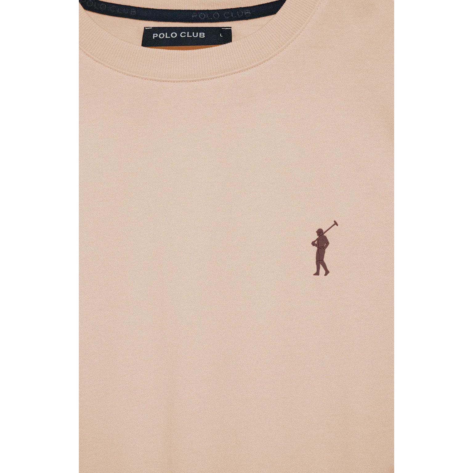 Camiseta color maquillaje de cuello redondo y Big Rigby Go engomado