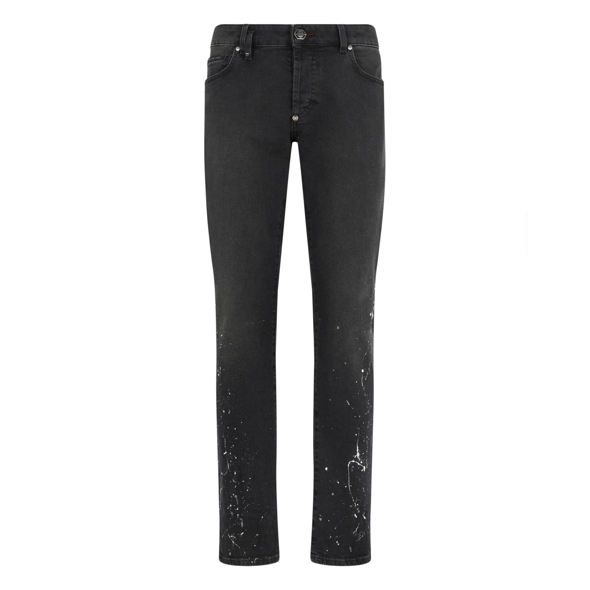 PHILIPP PLEIN Super Straight Cut Jeans Paint