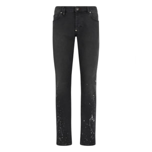 PHILIPP PLEIN Super Straight Cut Jeans Paint