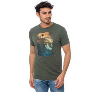 Camiseta de algodón 150 gr Hot Buttered Waves Color Verde Militar