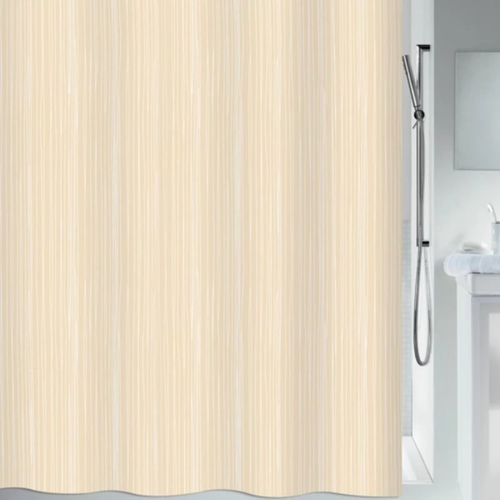 Rideau de douche Polyester RAYA 180x200cm Beige clair Spirella