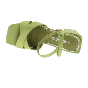 Marina Galanti Scarpe Donna Sandalo Ankle Strap Tacco 9 MG S24A011 Lime