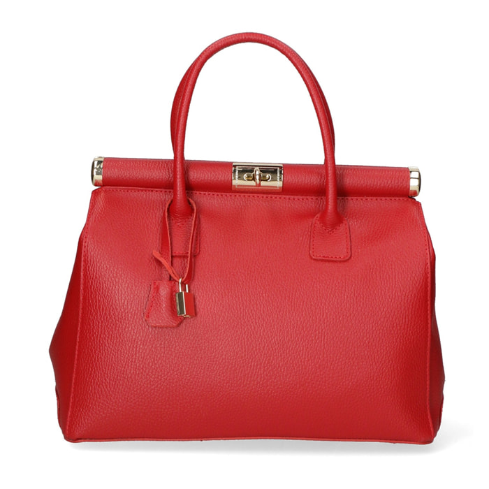 Borsa a mano da donna - Modello Aleria - Vera pelle - 35.0 x 26.0 x 16.0 cm