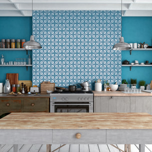 Stickers muraux - Sticker Mural Carrelage adhésif Cuisine Salle de Bain - 60 STICKERS CARREAUX DE CIMENT AZULEJOS CLELIA
