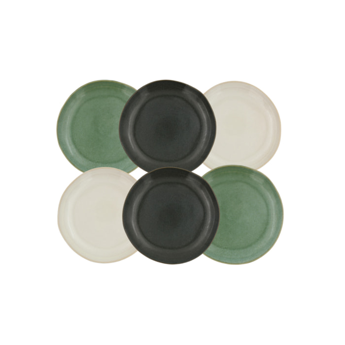 Lot de 6 assiettes à dessert, MILA