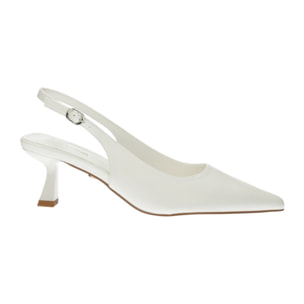 Décolleté sling back Donna Tata Italia Bianco