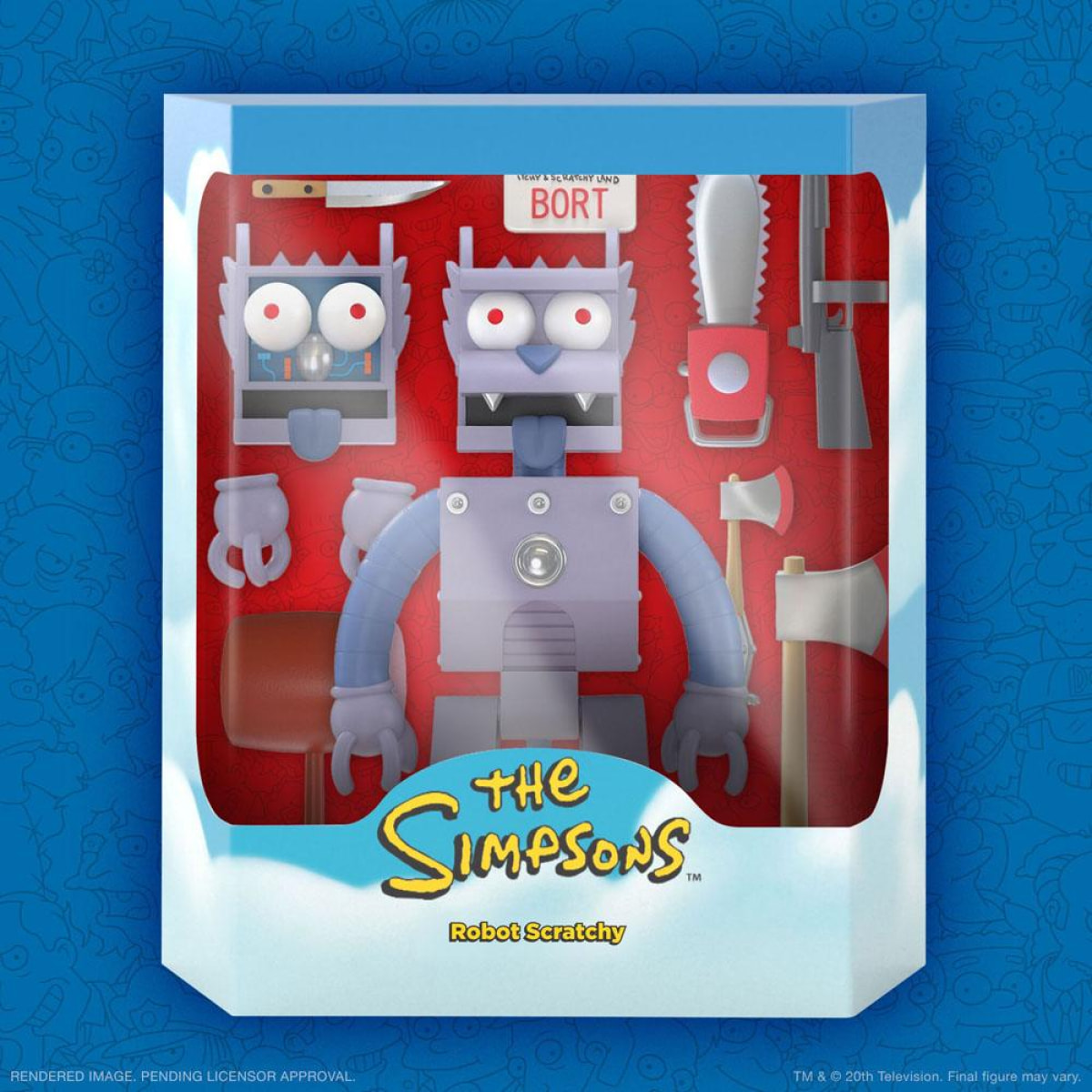 The Simpsons Ultimates Action Figura Robot Scratchy 18 Cm Super7