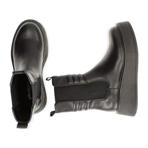 Botas Chelsea negras, plataforma 5 cm.