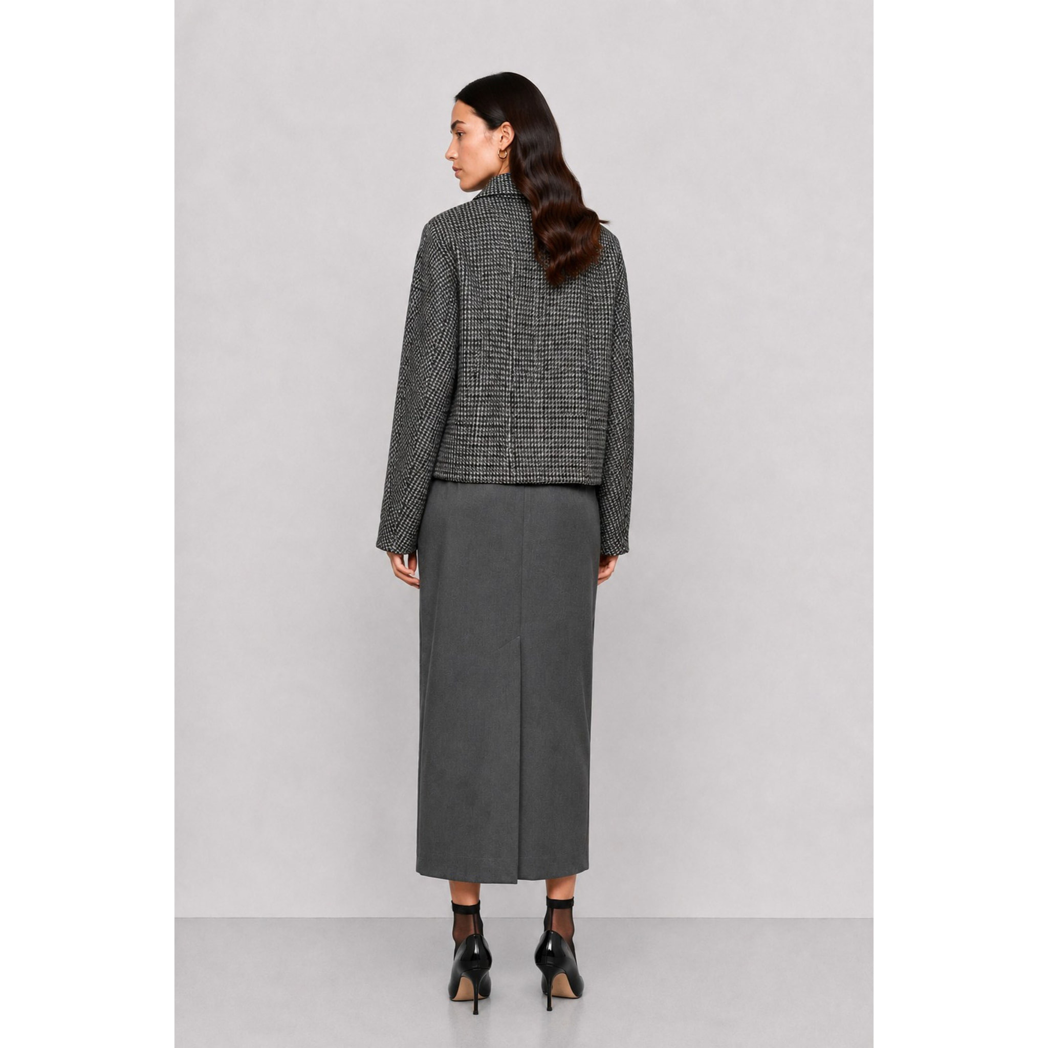 Kocca - Cappotto da donna pied de poule con applicazione floreale Donna