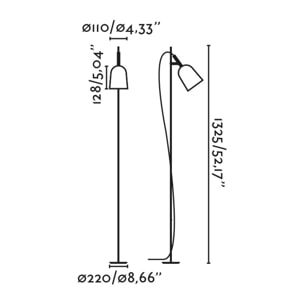 STUDIO Lampadaire verdhe