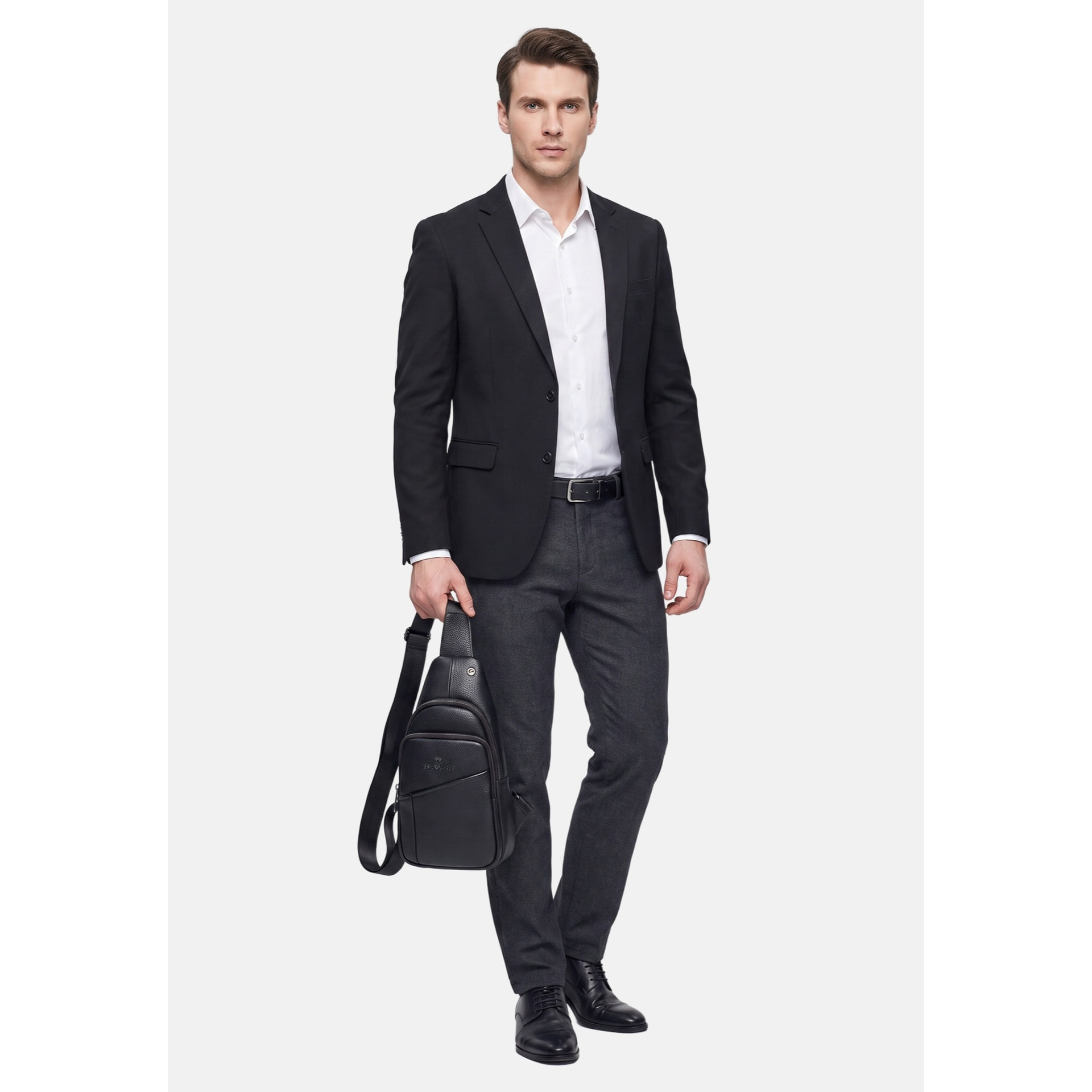 Marsupio uomo vera pelle - Modello False - Casual - 18.0 x 33.0 x 7.0 cm