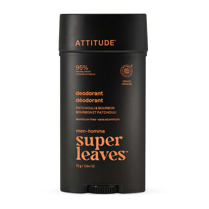 Super leaves men Desodorante Patchouli & Bourbon 75 g