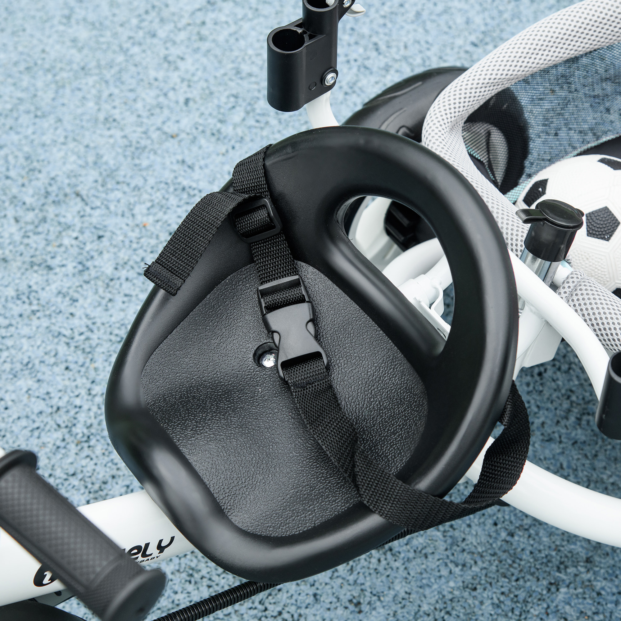 Triciclo para Bebés Triciclo Evolutivo para Niños con Toldo Plegable Mango de Empuje Telescópico y Desmontable Bolso para Mamá y Portabotellas 102x49x102 cm Verde Mint