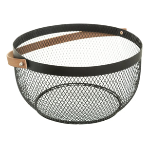 Corbeille en métal 29cm "Mesh" noir