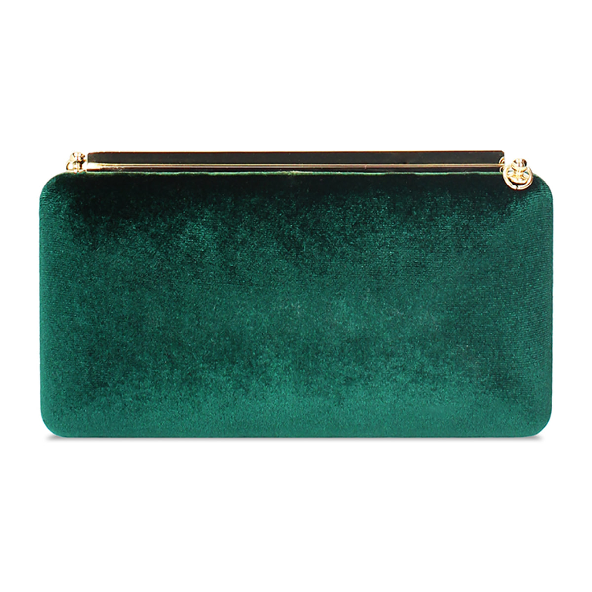 Clutch verde in velluto