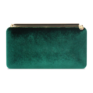 Clutch verde in velluto
