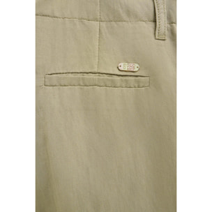 Pantalón gris piedra de corte recto con logo Polo Club