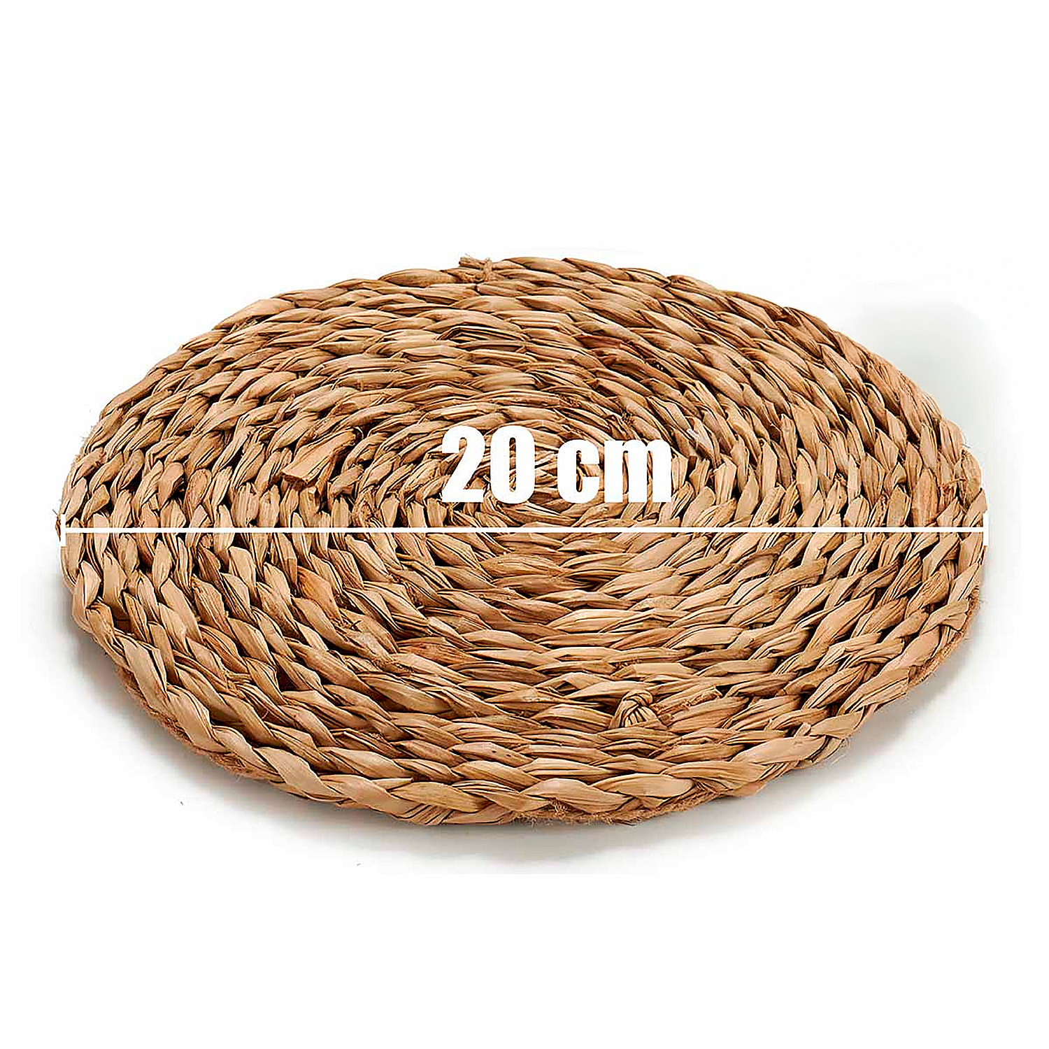 Sottopiatto rotondo vegetale di 20 cm.