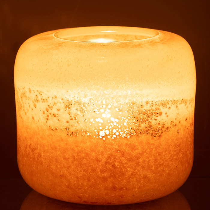 J-Line vase Opi - verre - marron/beige - large - Ø 25 cm