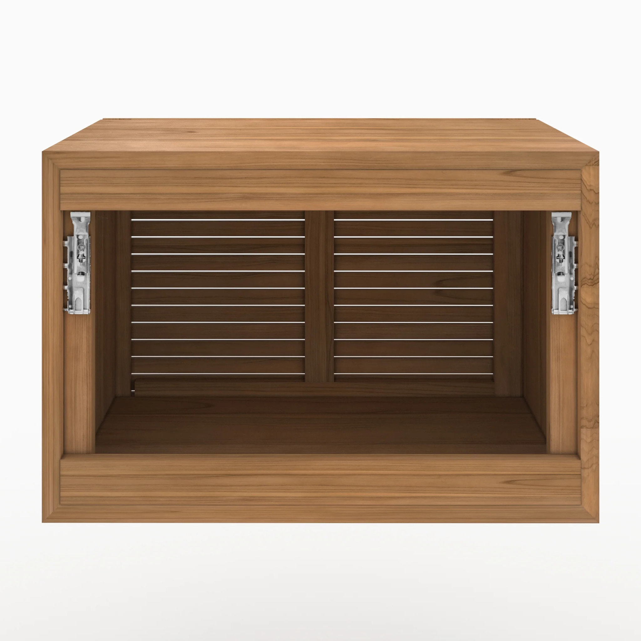 Meuble de salle de bain suspendu en bois de teck 60 cm - Raye