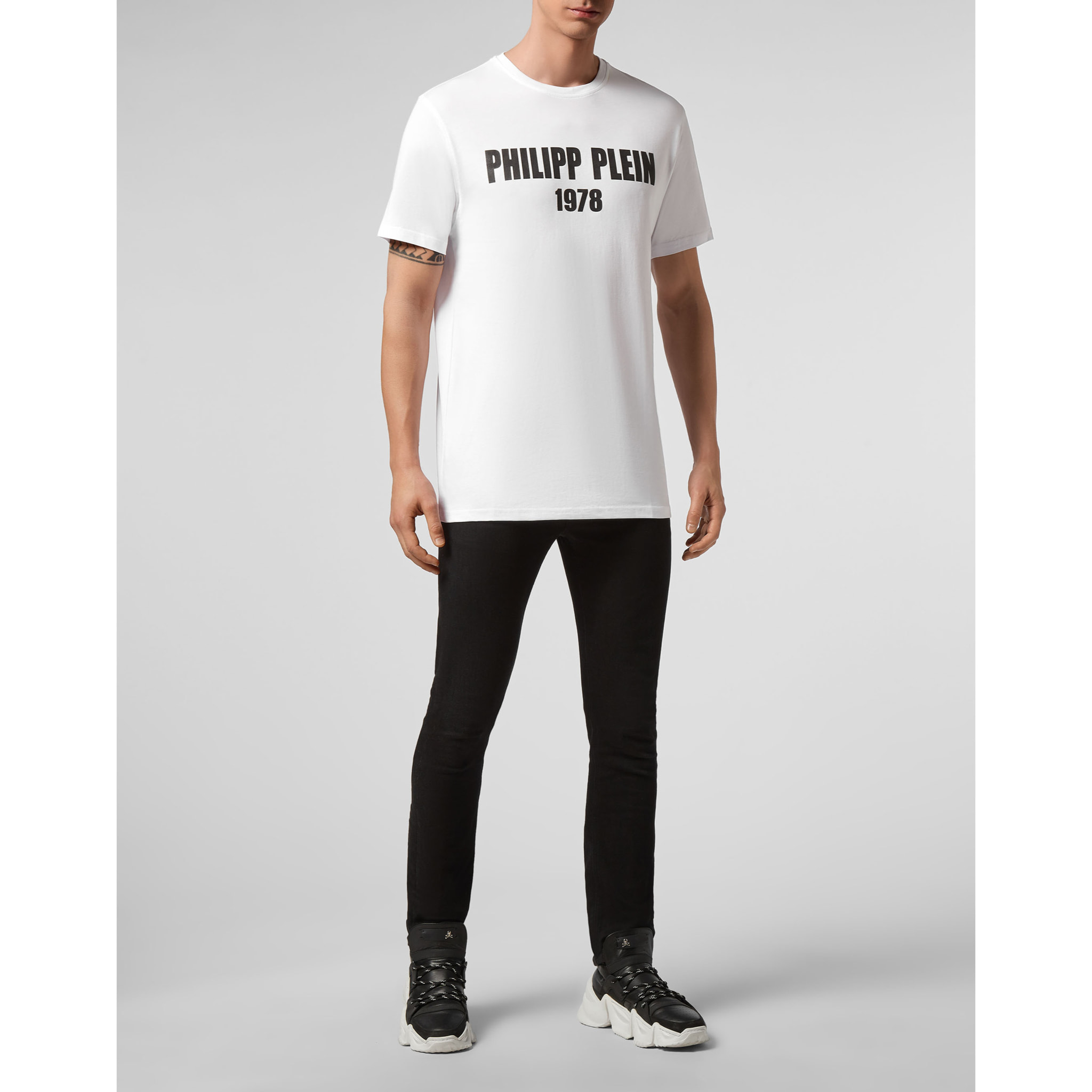 PHILIPP PLEIN Camiseta de cuello redondo y manga corta