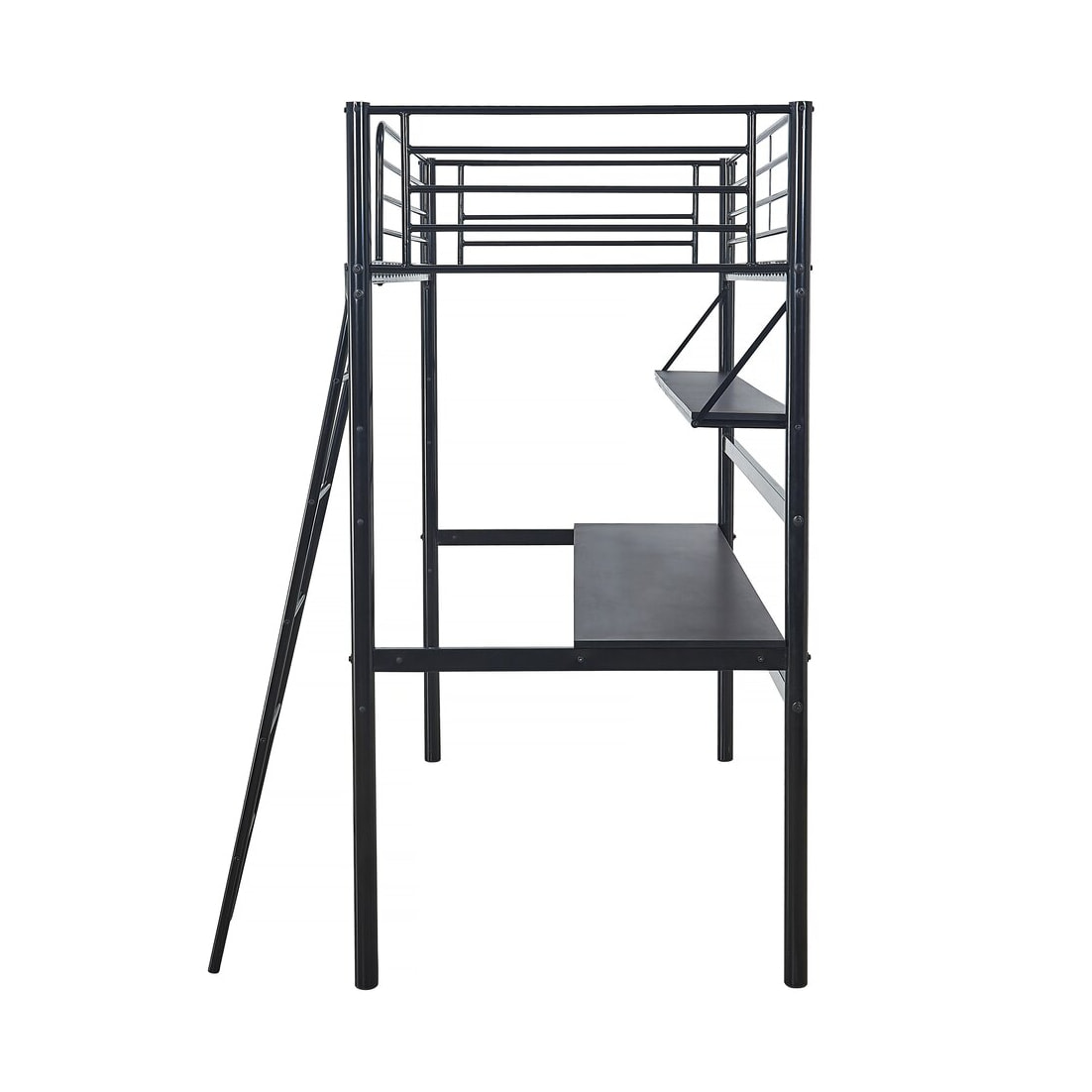 Lit mezzanine avec bureau "Alona" - 90 x 190 cm - Noir