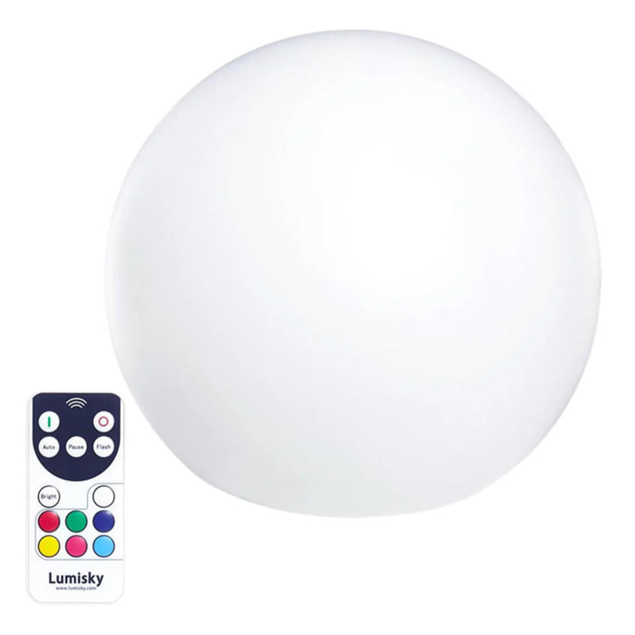 Boule lumineuse sans fil BOBBY RGB D60CM
