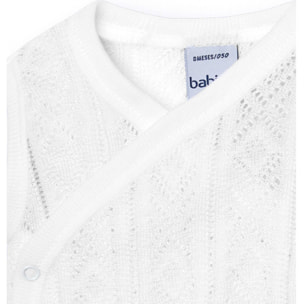 Body cruzado bebé sin mangas perlé