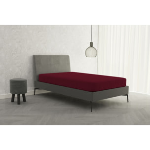 LENZUOLO SOTTO MAX COLOR MADE IN ITALY COTONE-ROSSO PIAZZA E MEZZA