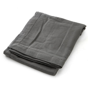 Tovaglia ajour in cotone - GRIGIO SCURO