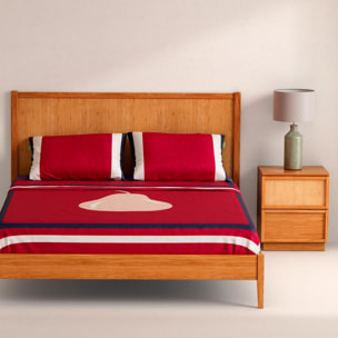 set de sabanas 4pcs cama doble: sabana encimera + sabana bajera + 2 fundas de almohada Benetton fruits