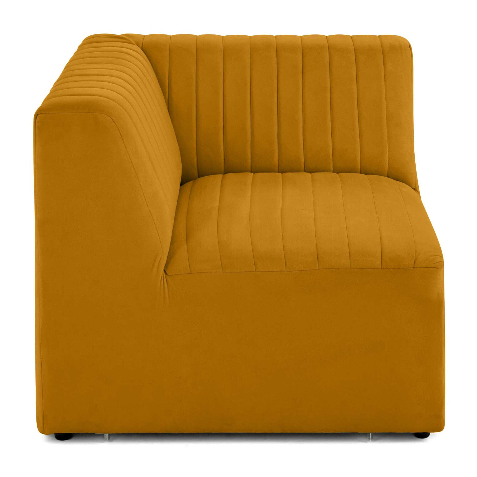 Nova - module d'assise d'angle réversible - en velours - Jaune