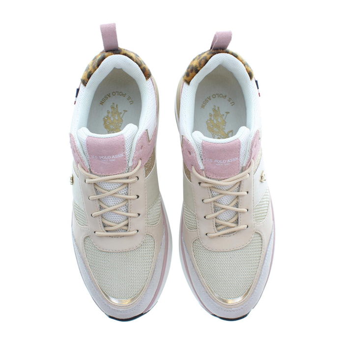 Sneakers U.S. Polo Assn Light Beige-Pink