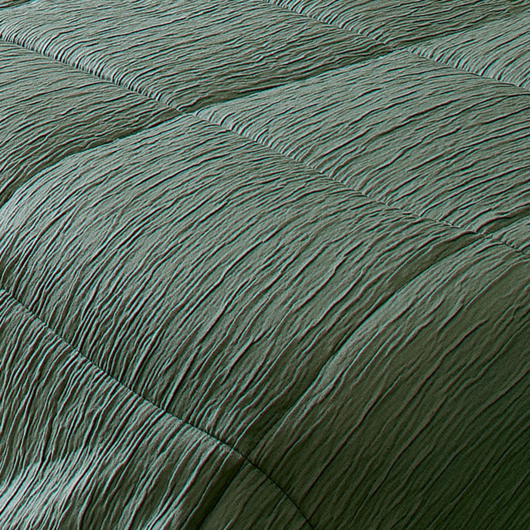 Edredon ou jeté de lit  - Effet Froissé - Vert