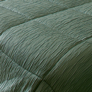 Edredon ou jeté de lit  - Effet Froissé - Vert