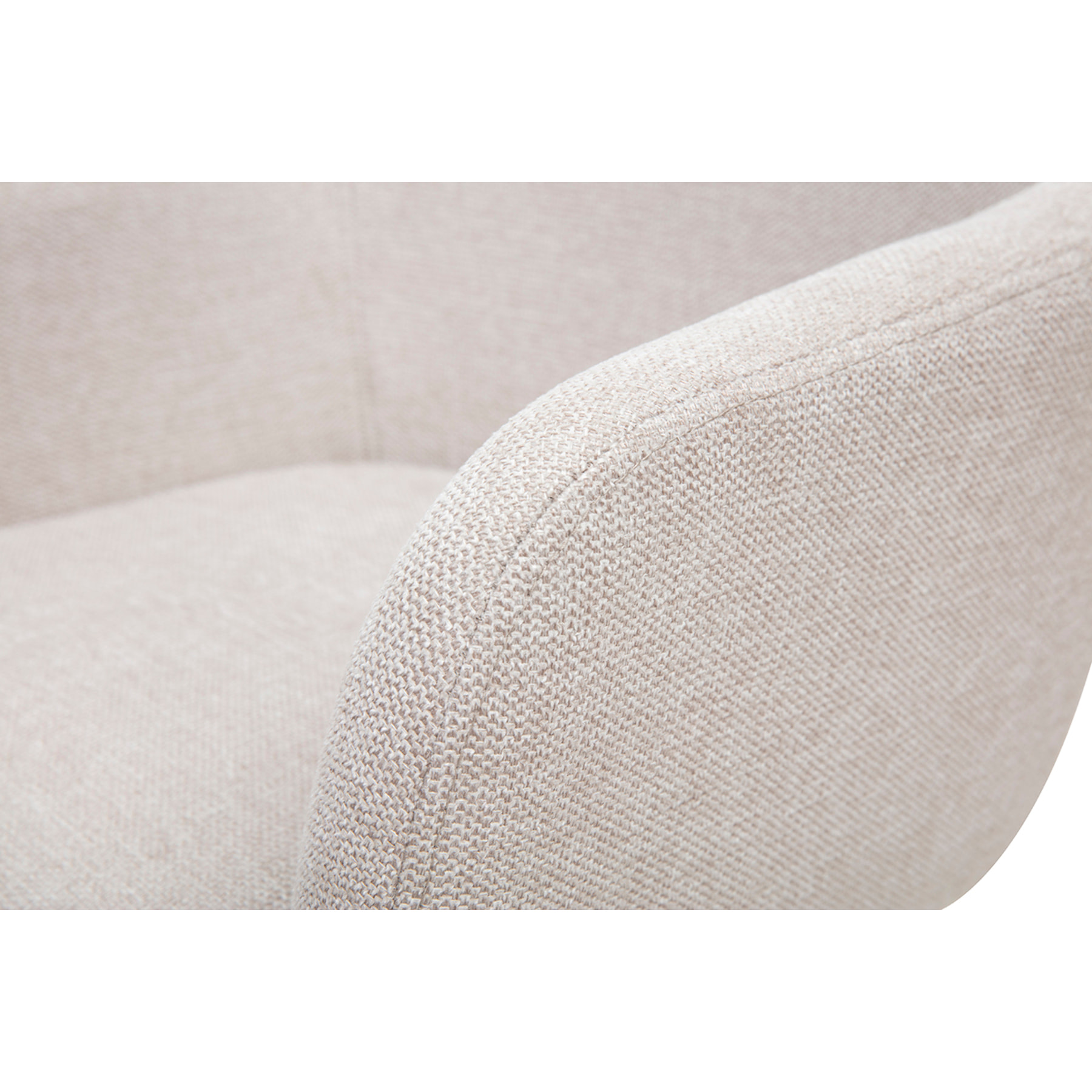 Chaises en tissu effet velours texturé beige et métal noir (lot de 2) AMIKA