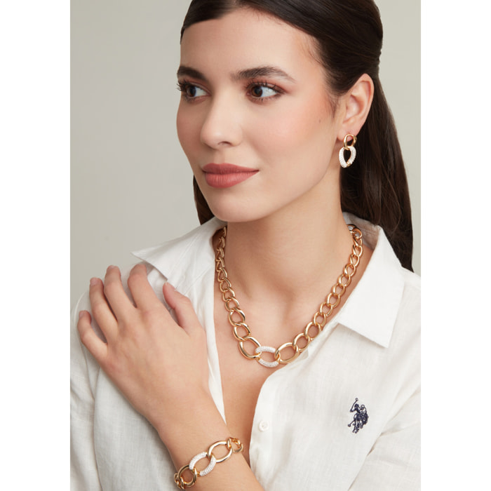 Orecchini U.S. Polo Assn. In metallo placcato oro
