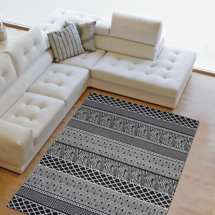 Tapis salon et chambre fait à la main motif ethnique GEGO